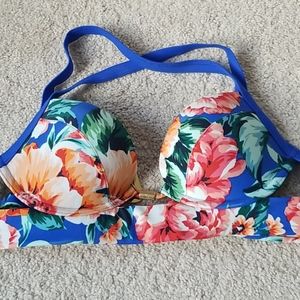EUC floral bikini TOP